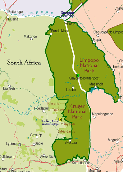 Map of part of Limpopo